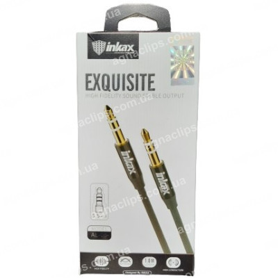 Кабель AUX Inkax AL-06 black 3.5 to 3.5