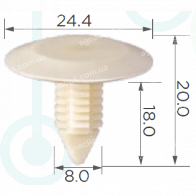 C 17 Кліпса GM Daewoo Chevrolet Saab Opel Chrysler 2048248 6003423