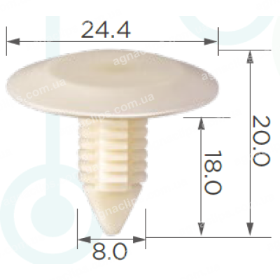 C17 Кліпса GM Daewoo Chevrolet Saab Opel Chrysler 2048248 6003423