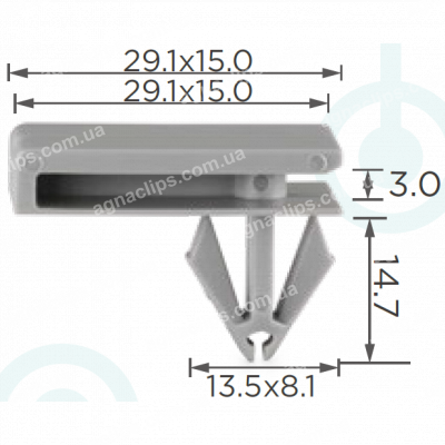 C 1603 Кліпса GM 15221959 молдингу порога