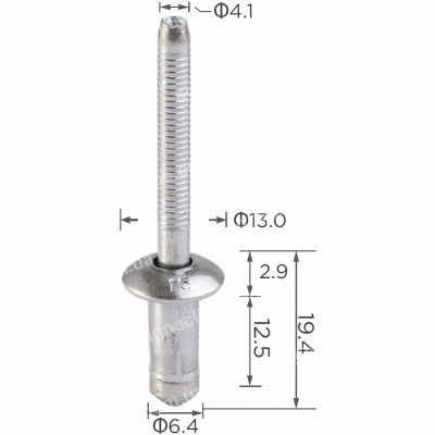 H 2277 Заклепка 6.5x16.5