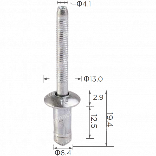 H 2277 Заклепка 6.5x16.5