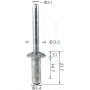 H 2279 Заклепка 6.5x18.6