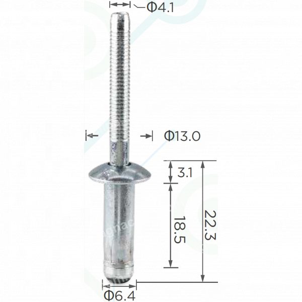 H 2281 Заклепка 6.5x22.6
