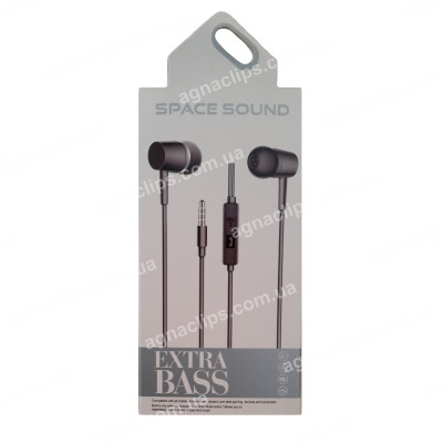 Навушники Space sound s1 black/white (з мікрофоном)
