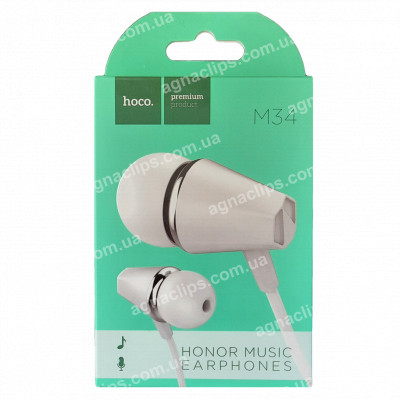 Навушники Hoco m34 black/white (з мікрофоном)