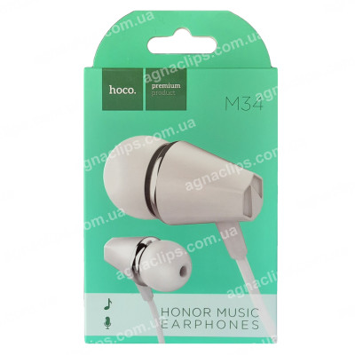 Навушники Hoco m34 black/white (з мікрофоном)