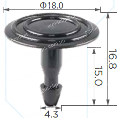 C 3472 Кліпса Honda Acura 91501T2A003 підкрилки
