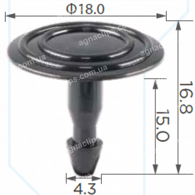 C 3472 Кліпса Honda Acura 91501T2A003 підкрилки