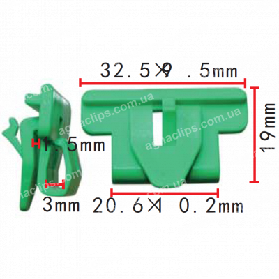 C 3487 Кліпса кріплення скла