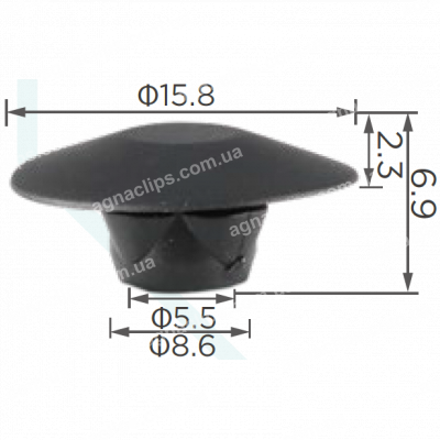 C 3505 Заглушка Ø 6,5мм Fiat 4362124 кришки багажника