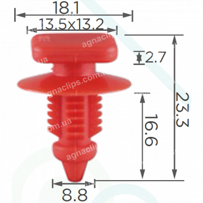 C 3510 Кліпса кріплення порогів Fiat 82491303