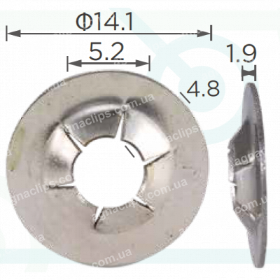 H 2194 Скоба M6 d=14mm Hyundai Kia 8665517000