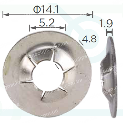 H 2194 Скоба M6 d=14mm Hyundai Kia 8665517000