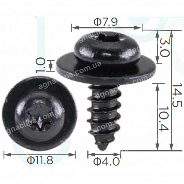 H 2288 Саморіз 4x10 VW Audi Seat Skoda N91158001