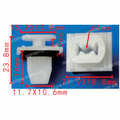 C 3523 Кліпса Great Wall 09630033 2804303XKZ16A кріплення бампера