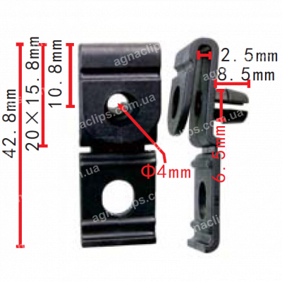 C 3551 Кліпса Hyundai Kia 868252W000 кріплення заднього бризковика