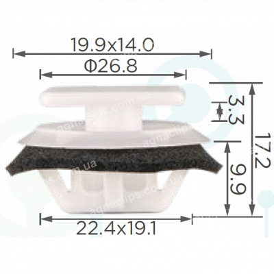 C 3552 Кліпса Mazda G22C51SJ3 кріплення підкрилка