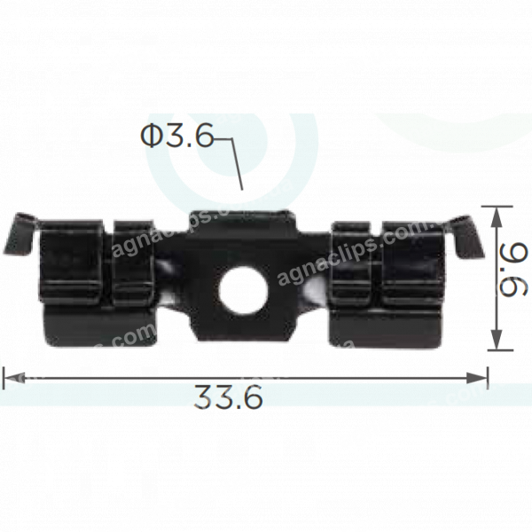 H 2219 Скоба 33.6x10 VW Audi 8K0853929A затискна