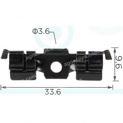 H 2219 Скоба 33.6x10 VW Audi 8K0853929A затискна