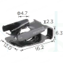 H 2244 Скоба 16x12 VW Audi Seat Skoda N90698803 кріплення порога, бампера