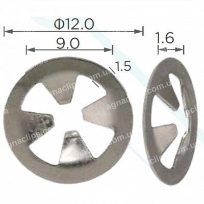 H 2299 Скоба d=12мм Mazda 995783000 кріплення бампера, панелі приладів