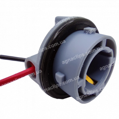 PN32 Патрон під лампу P21W 1-конт. сірий у пластиковому корпусі