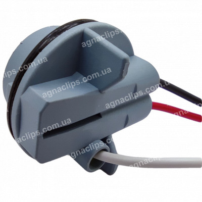 PN33 Патрон під лампу P21W 2-конт. сірий у пластиковому корпусі