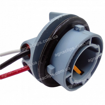 PN33 Патрон під лампу P21W 2-конт. сірий у пластиковому корпусі