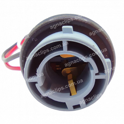 PN33 Патрон під лампу P21W 2-конт. сірий у пластиковому корпусі