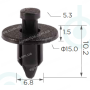 C 564 Кліпса GM Toyota Mitsubishi Hyundai Kia Suzuki MB475401 MB476821 MR720541 MR720542 MR727347 MR727348 MR780644 MR789152 MR975477HC 90467070 96057846 9046707 041 09409073085PK 861553X150