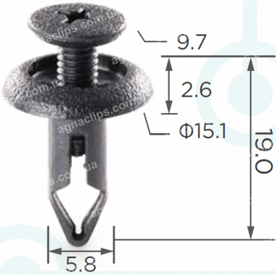 C 705g Кліпса d=5.5 універсальна розпірна
