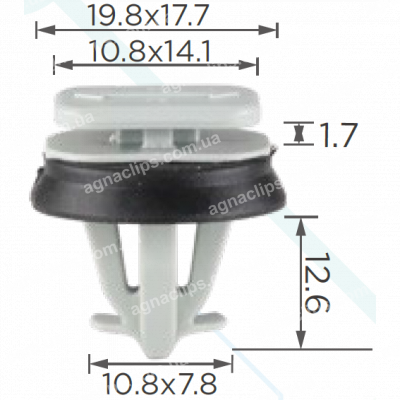 C 3483 Кліпса молдингу Iveco