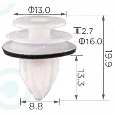 C 3513 Кліпса дверної обшивки