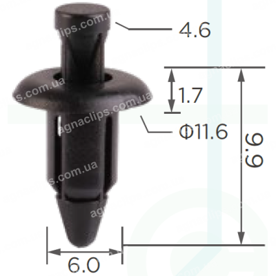C 85 gy Кліпса Infiniti Mitsubishi Nissan MR462748 6682401G00