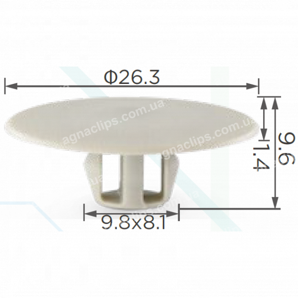 C 217lg Кліпса Mitsubishi Jeep MB020923 MU481187 MU481188