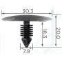 C 1601g Кліпса Renault Dacia Lada 7703077090 8200727568