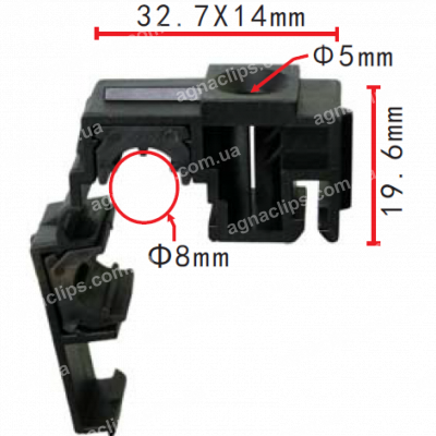 C 3520 Кліпса кріплення трубок, проводки