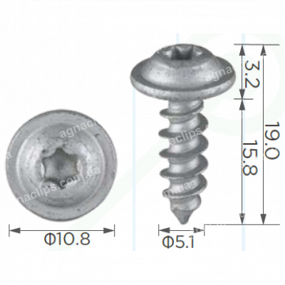 H 2311 Саморіз 5.1x16 BMW 51417067920