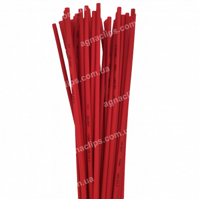 Термоусадка клейова Ø 6.4/2 мм. 1 м. червона