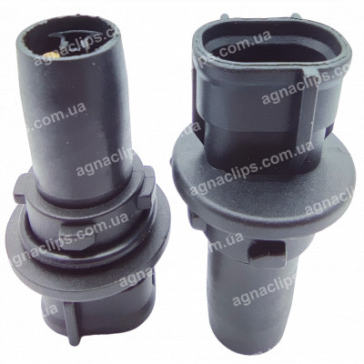 PN40 Патрон під лампу W5W пластик довгий чорний корпус