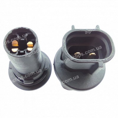 PN40 Патрон під лампу W5W пластик довгий чорний корпус