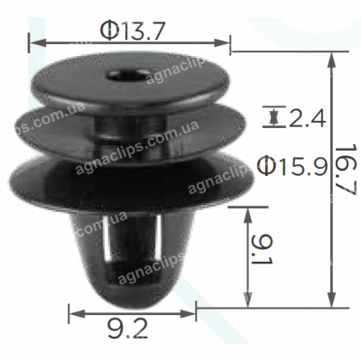 C 3558 Кліпса дверної панелі універсальна