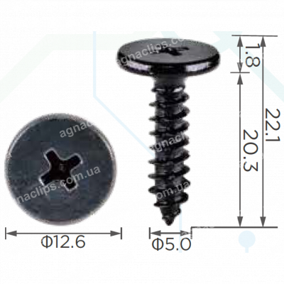 H 2339 Саморіз 5x20.3 Honda Acura 90103-TA0-000