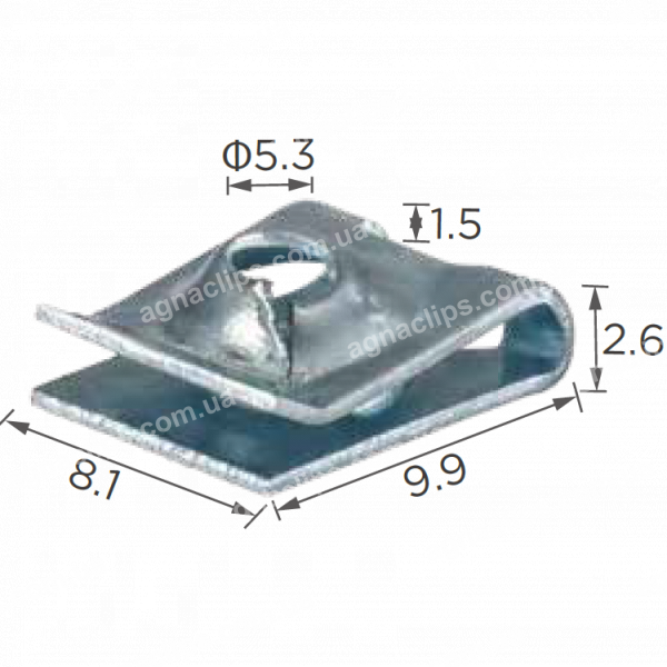 H 2341 Скоба 8x10mm універсальна