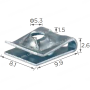 H 2341 Скоба 8x10mm універсальна