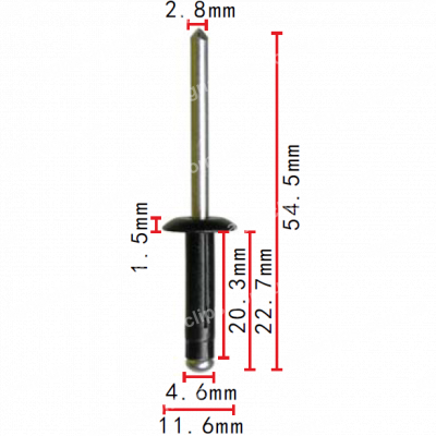 H 2324 Заклепка 4.6x20 універсальна