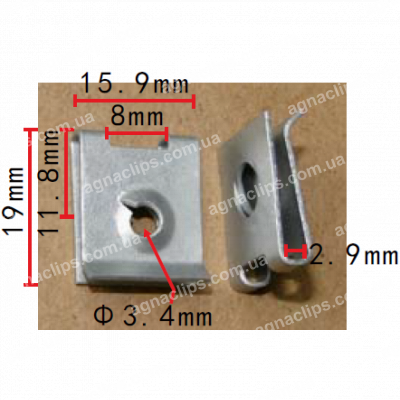 H 2249 Скоба 16x19 VW Audi WHT005296
