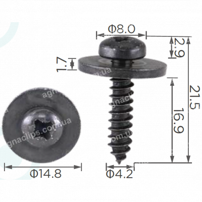 H 2177 Саморіз 4.2x17 Fiat Iveco Alfa Romeo Lancia 15532209