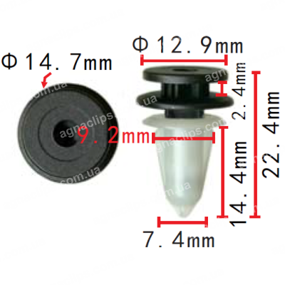C 3680 Кліпса Seat VW Skoda обшивки дверей 3C0867333 6J0867333